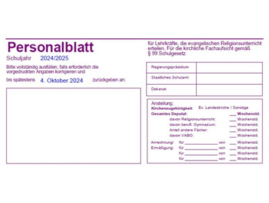 Link zum Service Personalblatt